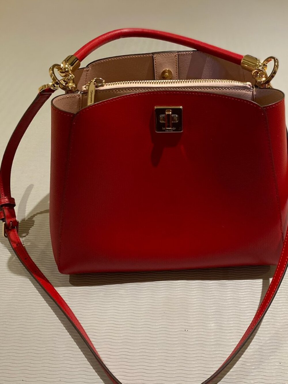 Kate Spade Phoebe Medium Top Handle Satchel Cherry - Picture 4 of 9